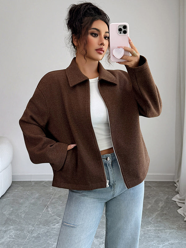 Zip Long-Sleeve Relaxed Jacket