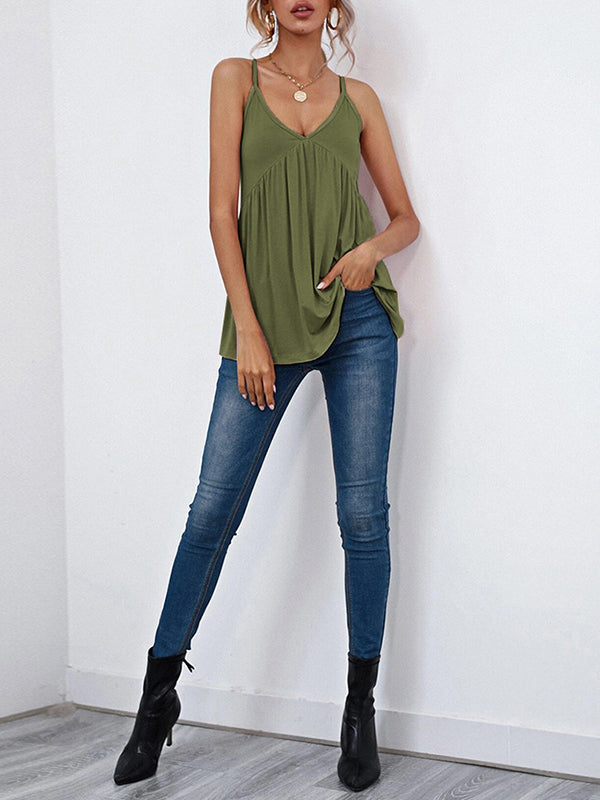 Pleated Sleeveless Cami