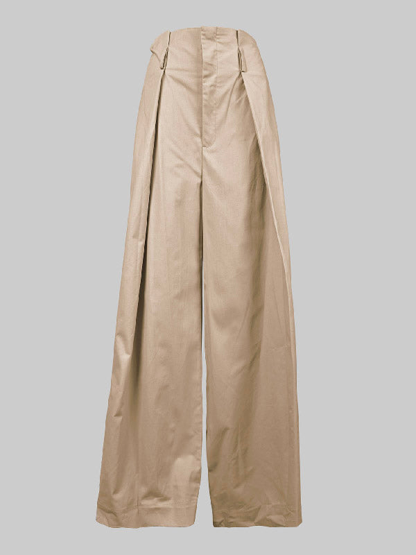 High-Waist Pleated Relaxed Pants