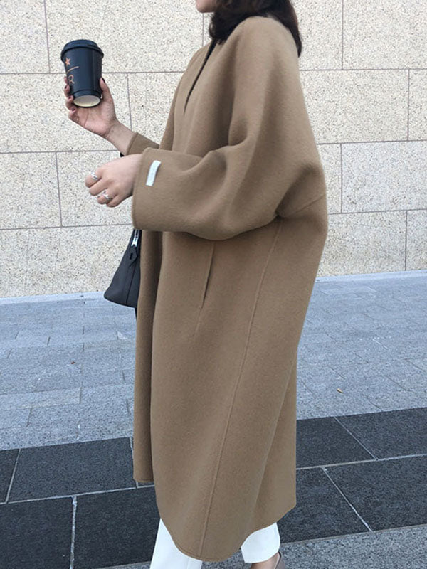 Long-Sleeve Relaxed Coat