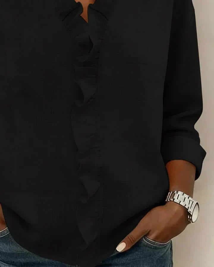 Lottie | Ruffle V-Neck Blouse