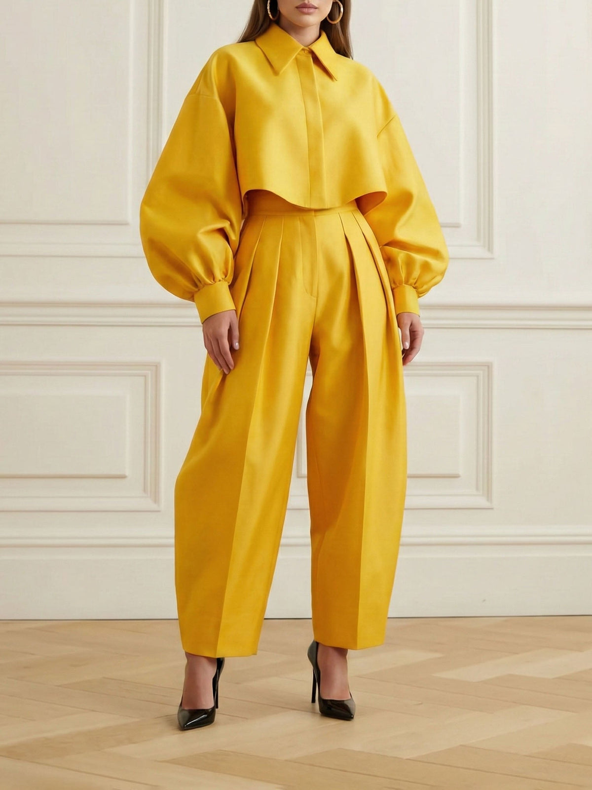 Pleated Pocket Relaxed Pants