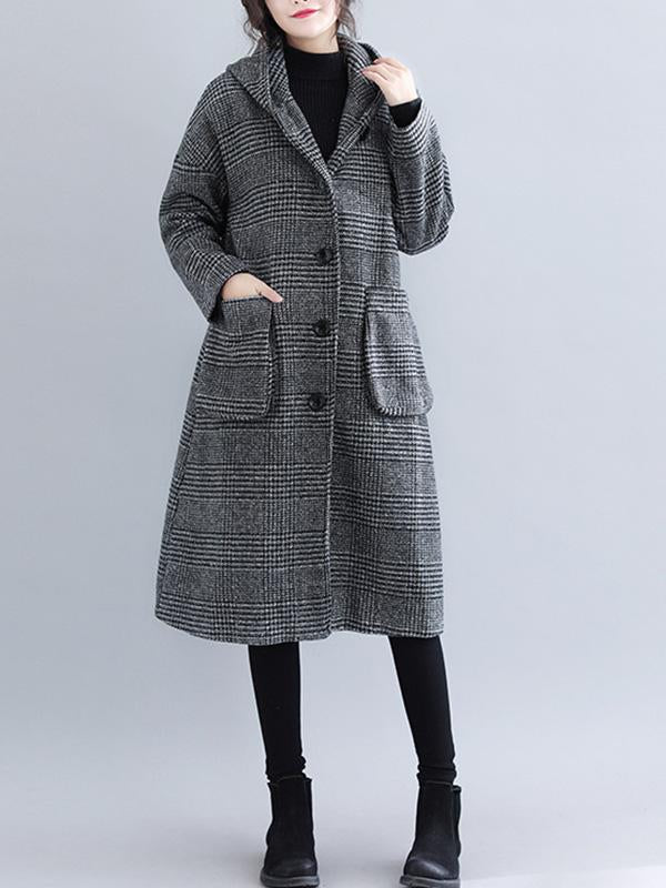 Checked Relaxed Coat