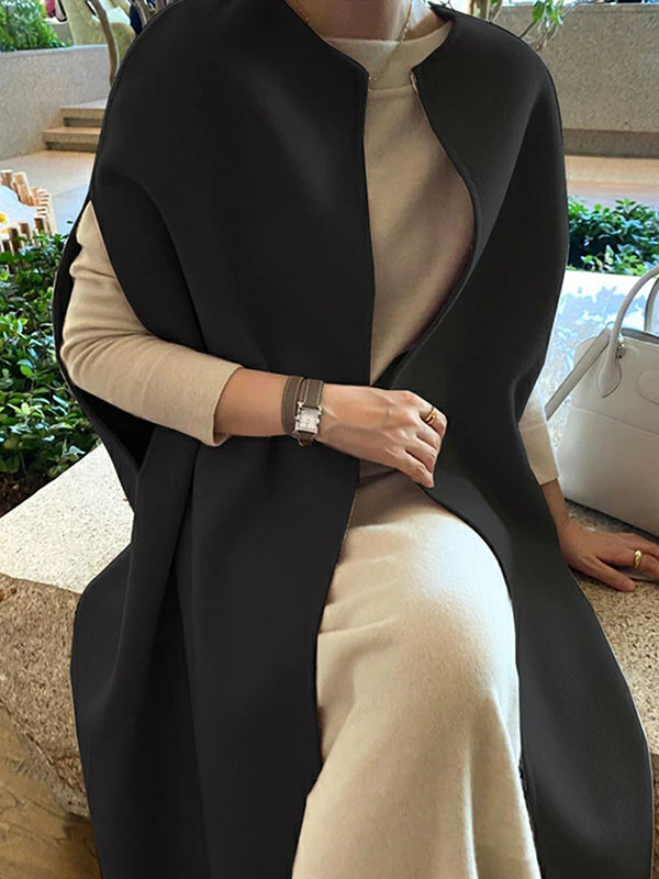 Round-Neck Sleeveless Jacket