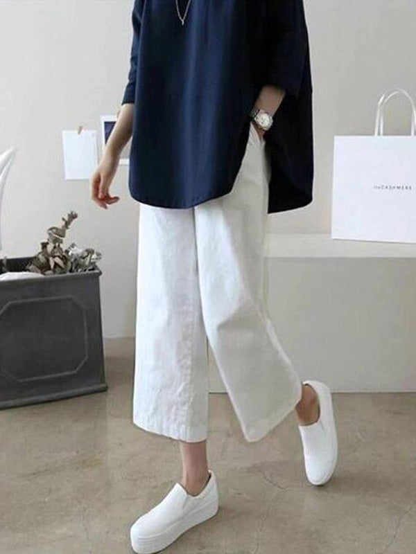 Wide-Leg Plus Size Relaxed Pants