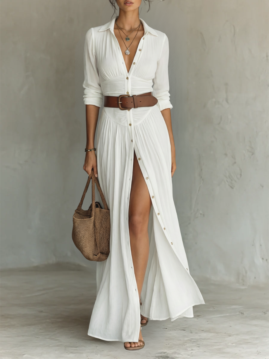 Camille | Linen Blend Maxi Dress