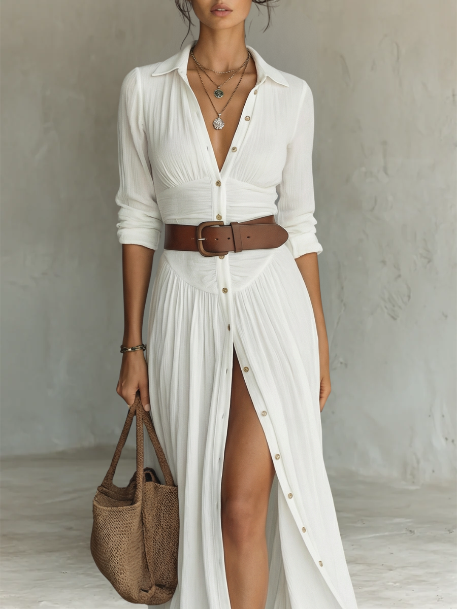 Camille | Linen Blend Maxi Dress