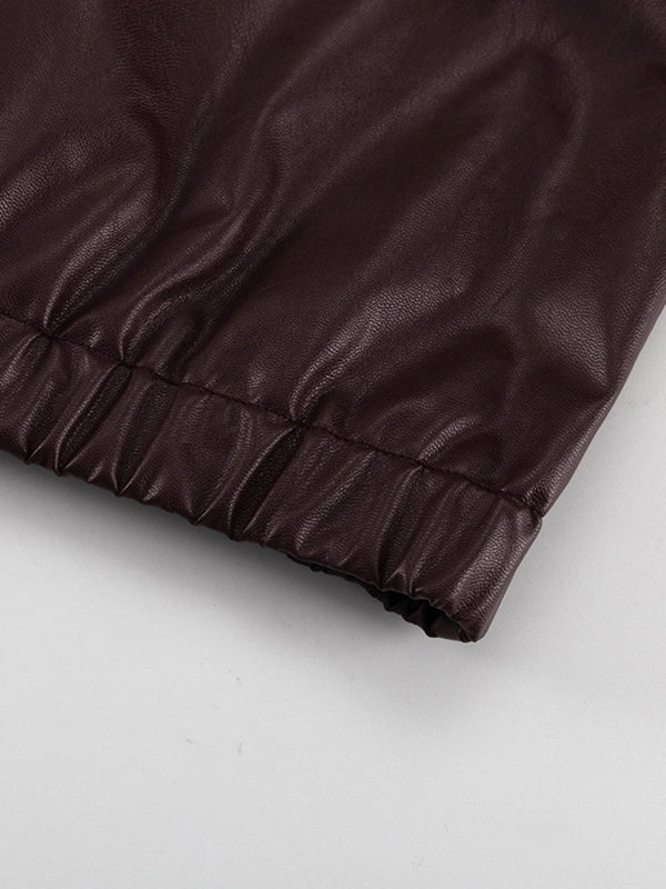 Zip Long-Sleeve Elastic Relaxed Jacket
