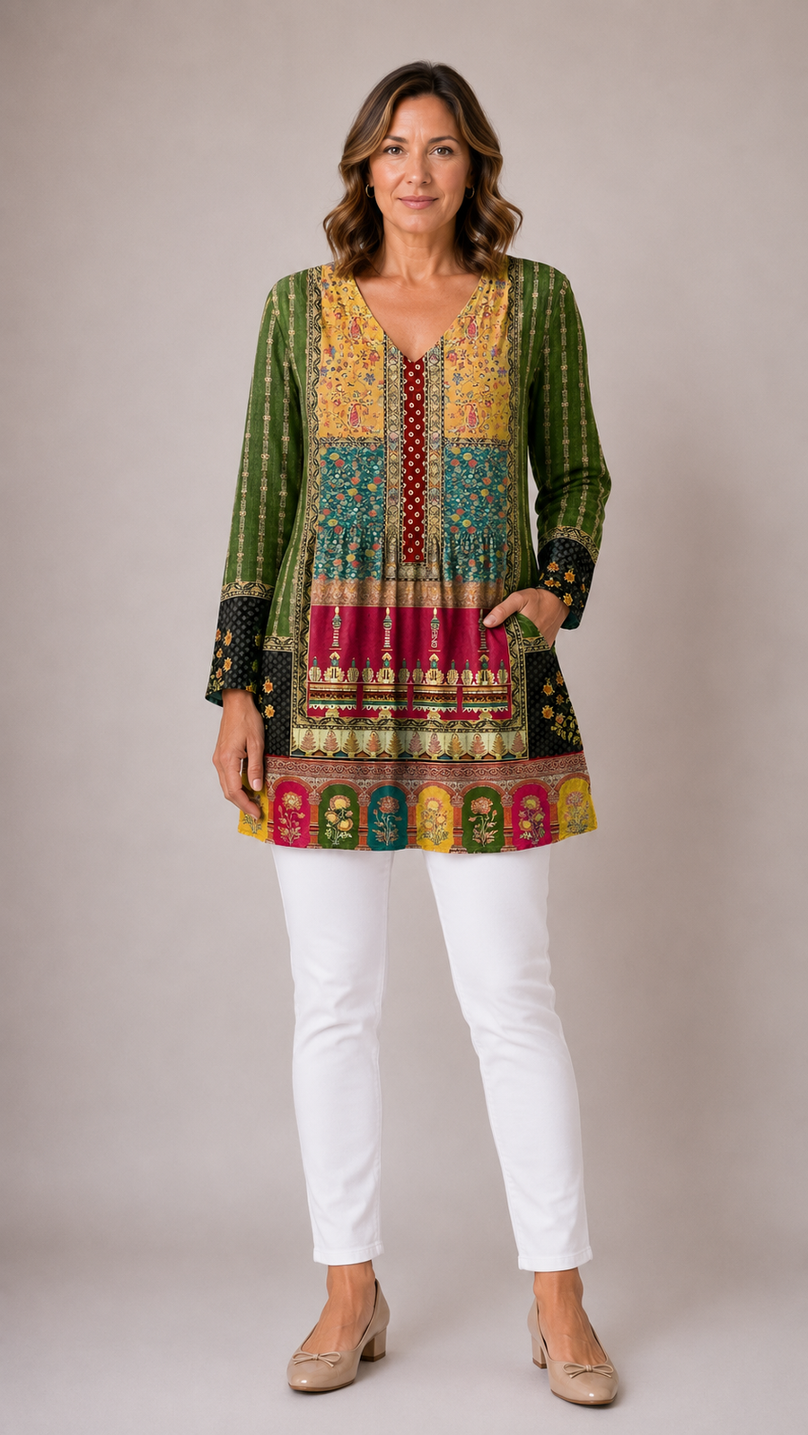 Melody | Long V-Neck Blouse