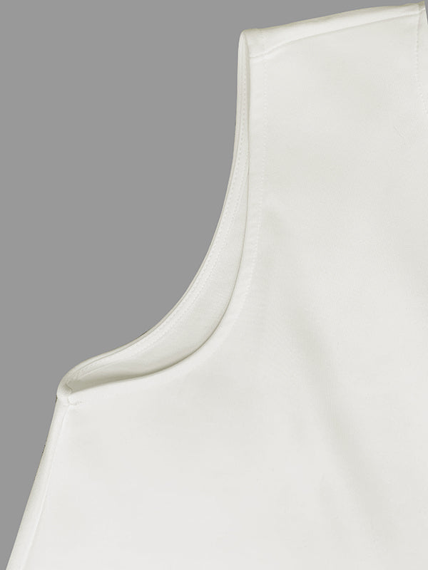 Round-Neck A-Line Relaxed Vest
