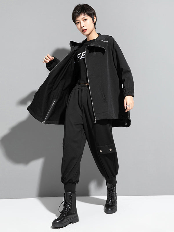 Hooded Zip Relaxed Jacket