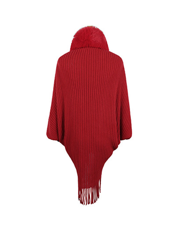 Fringe Batwing Relaxed Cardigan
