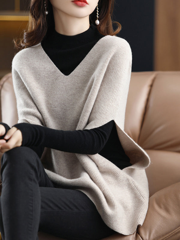 V-Neck Sleeveless Relaxed Vest