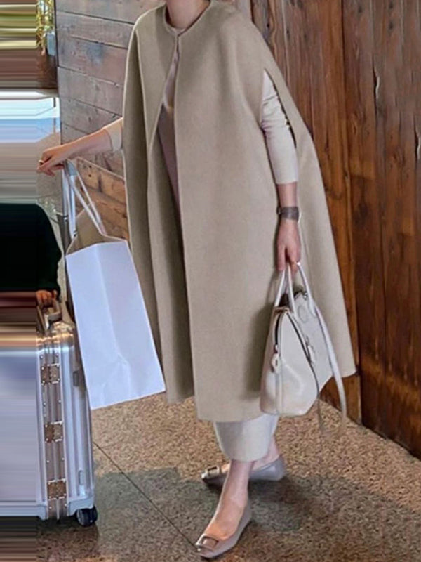 Round-Neck Sleeveless Jacket