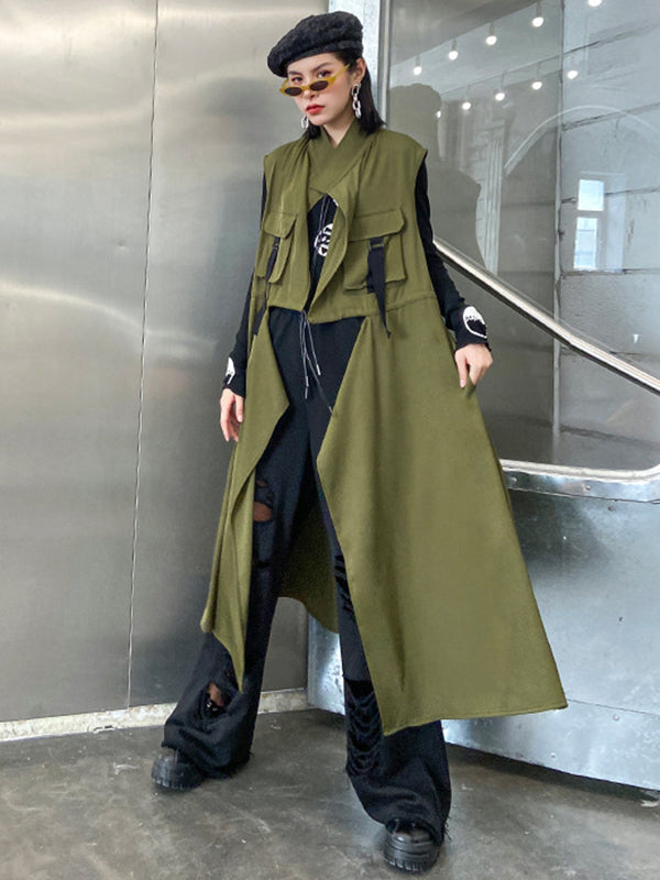 Asymmetric Drawstring Dress