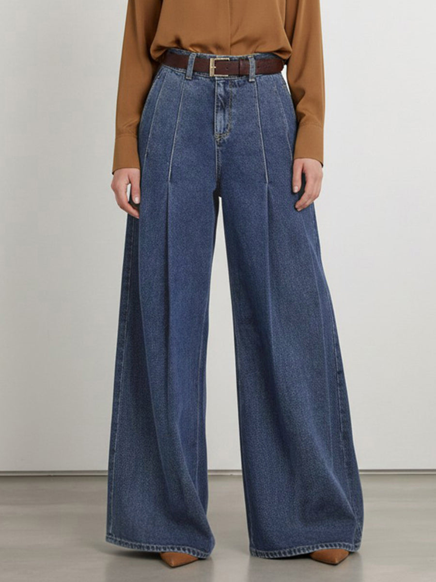 High-Waist Pleated Belted Pocket Belt