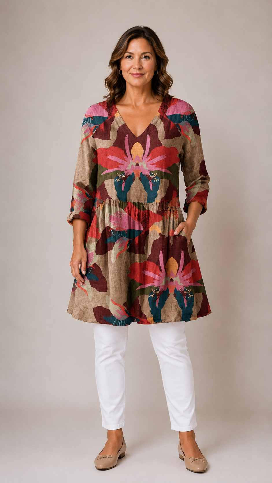 Cassidy | Long V-Neck Blouse