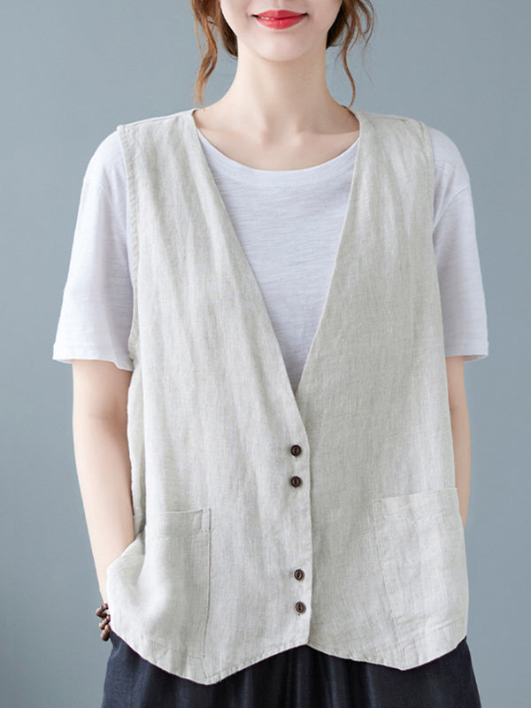 V-Neck Relaxed Vest