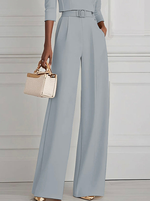 High-Waist Pleated Pants