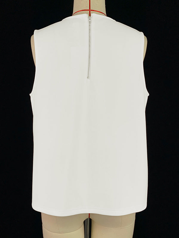 Round-Neck A-Line Relaxed Vest