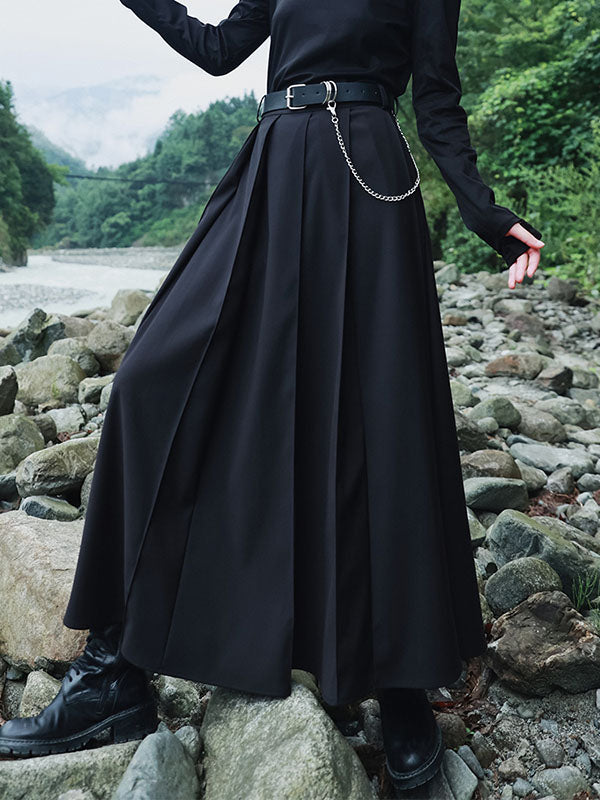 Pleated A-Line Empire Skirt