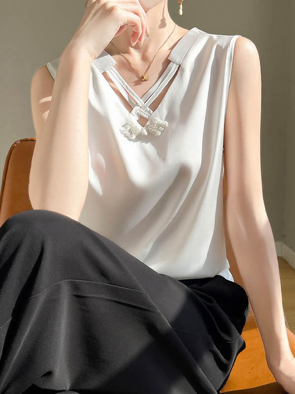 Plus Size V-Neck Relaxed Vest