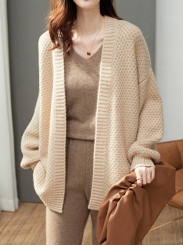 Long-Sleeve Relaxed Cardigan