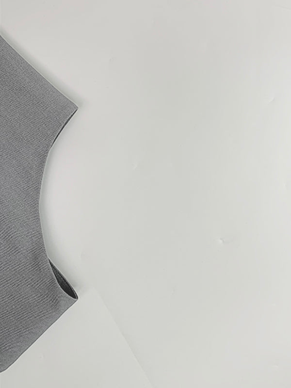 Stand-Collar Sleeveless Vest