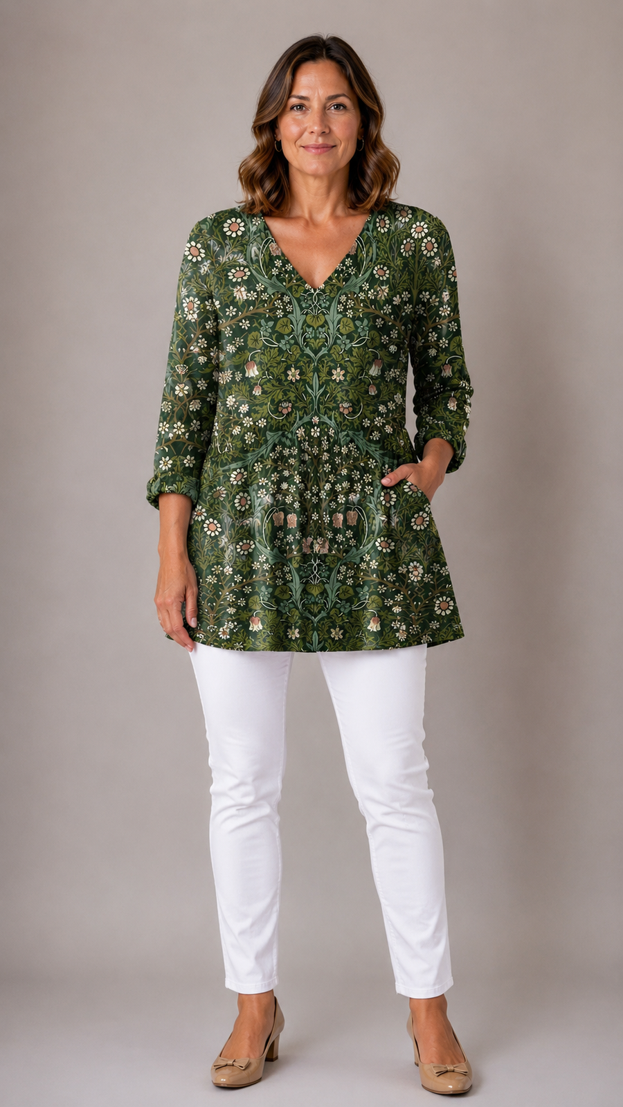 Cecelia | Long V-Neck Blouse