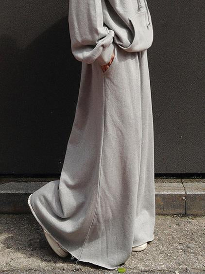 Wide-Leg Elastic Relaxed Pants