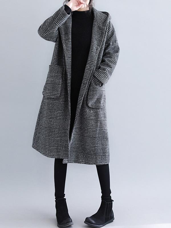Checked Relaxed Coat