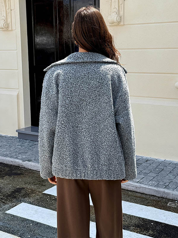 Button-Detail Long-Sleeve Relaxed Cardigan