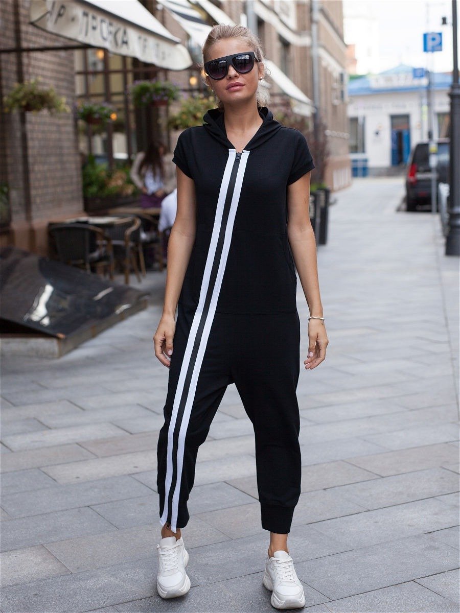 Hooded Zip Jumpsuit
