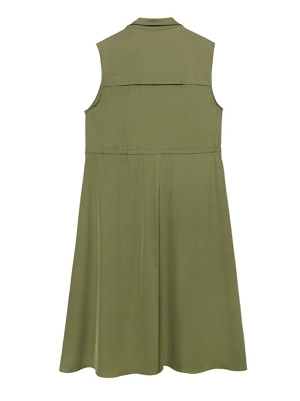 Asymmetric Drawstring Dress