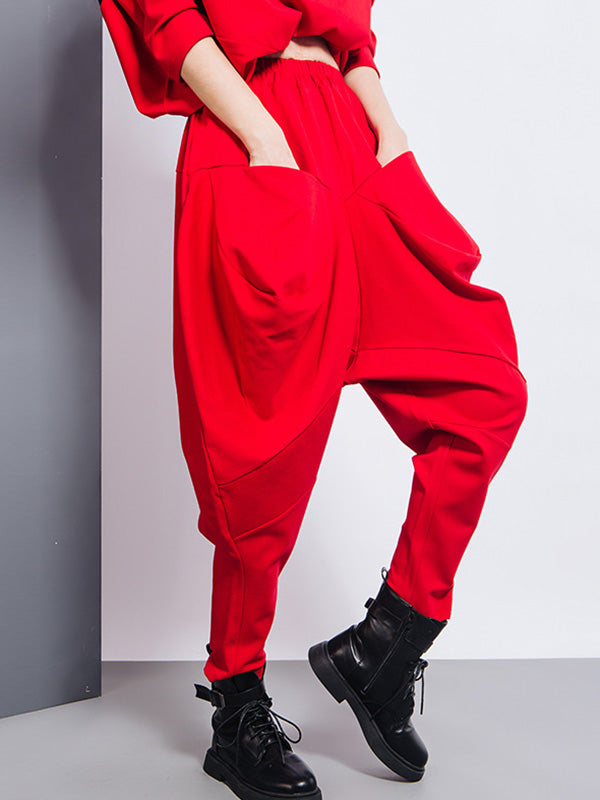 High-Waist Harem Relaxed Pants