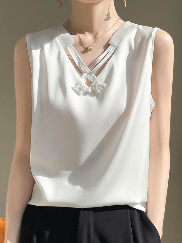 Plus Size V-Neck Relaxed Vest
