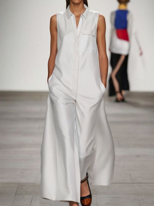 Pocket Sleeveless Relaxed Jumpsuit