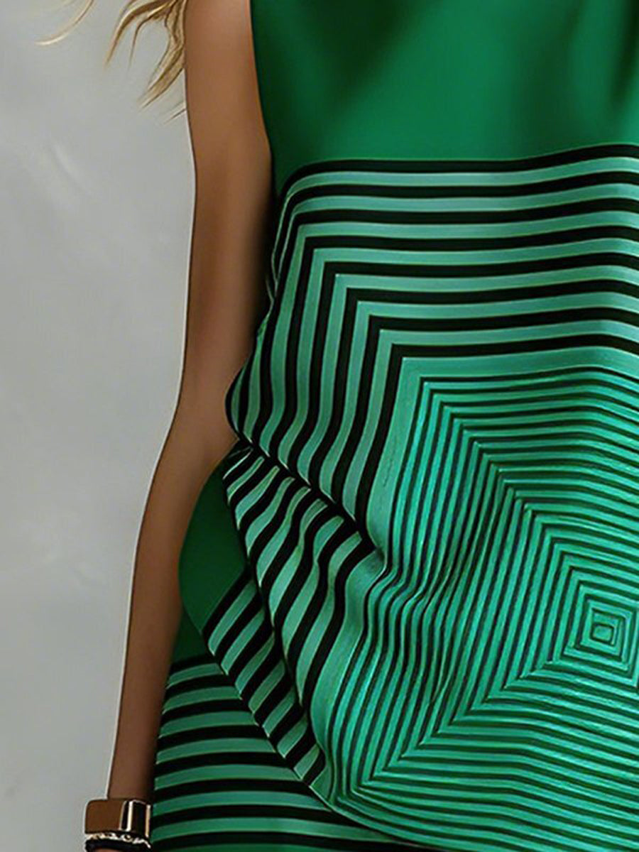 Round-Neck Sleeveless Relaxed Vest