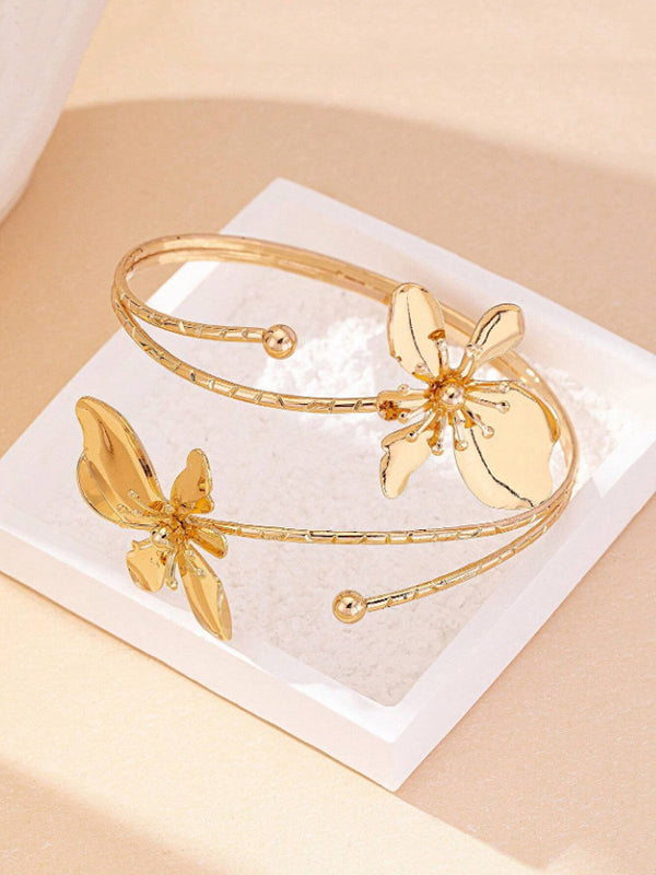 Adjustable Floral Cut-Out Armlet
