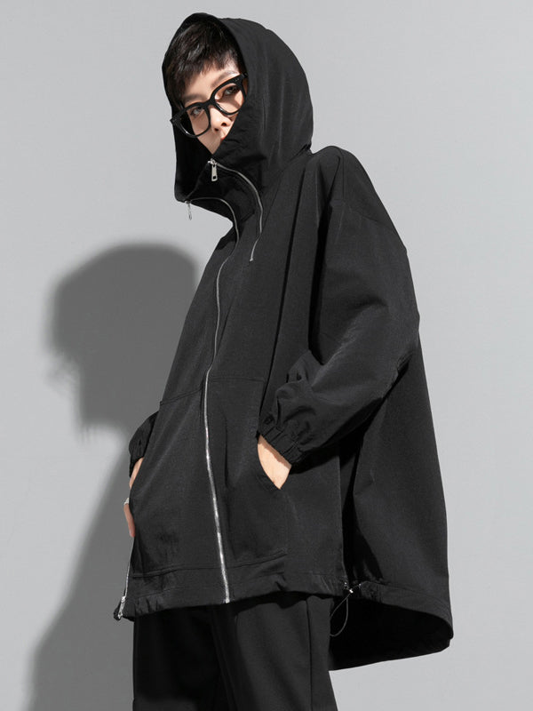 Hooded Zip Relaxed Jacket