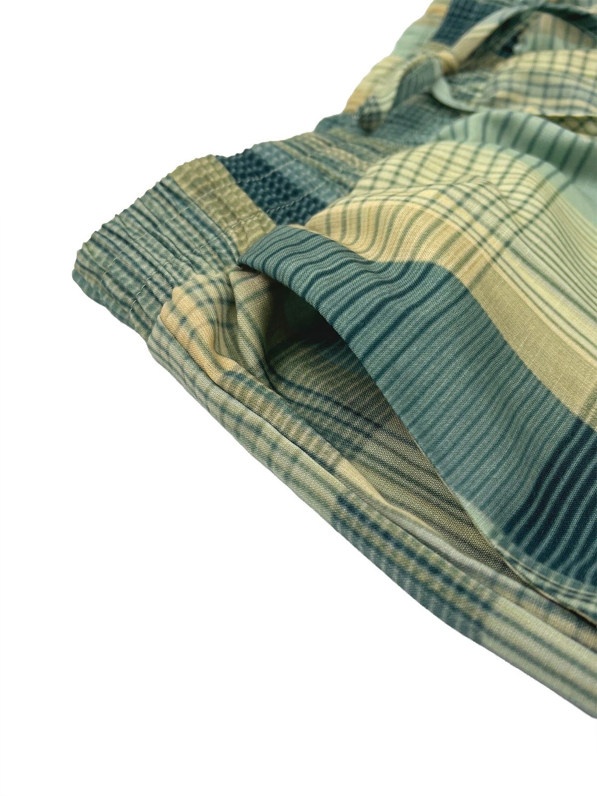 Checked Wide-Leg Pocket Relaxed Pants