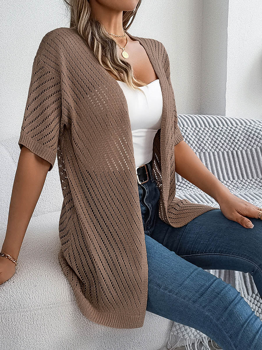 Cut-Out Relaxed Cardigan