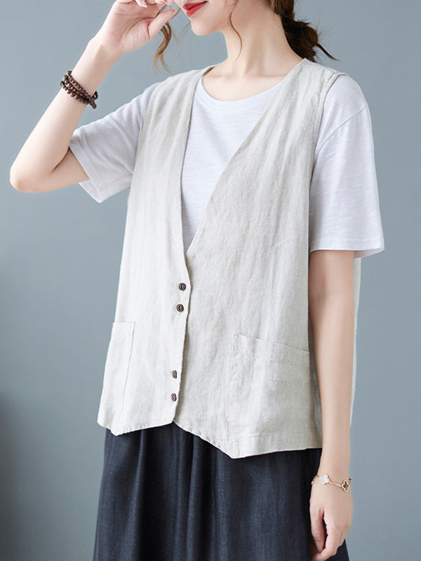 V-Neck Relaxed Vest