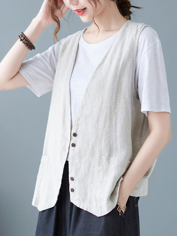 V-Neck Relaxed Vest