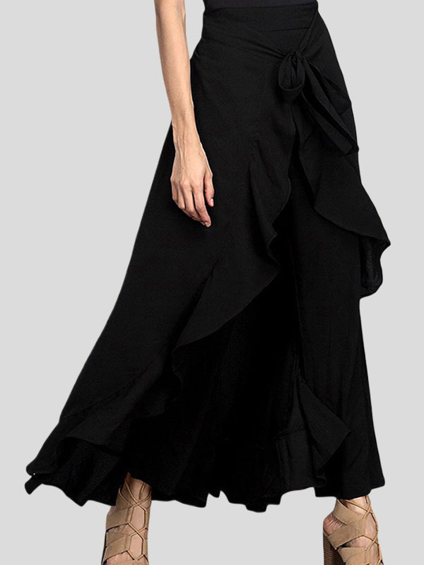 Ruffle Zip Relaxed Culottes