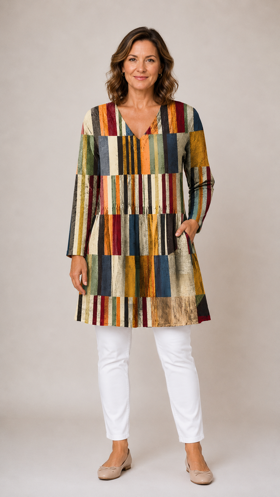 Lydia | Long V-Neck Blouse