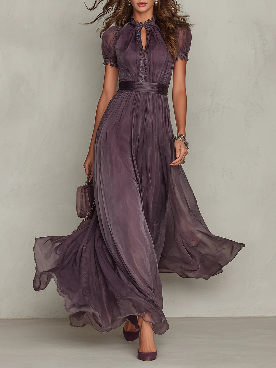 Amélie | Chiffon Lace Maxi Dress