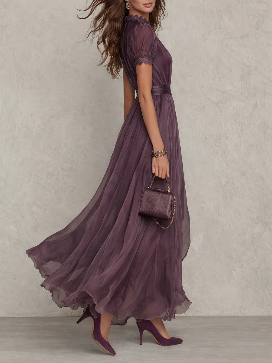 Amélie | Chiffon Lace Maxi Dress