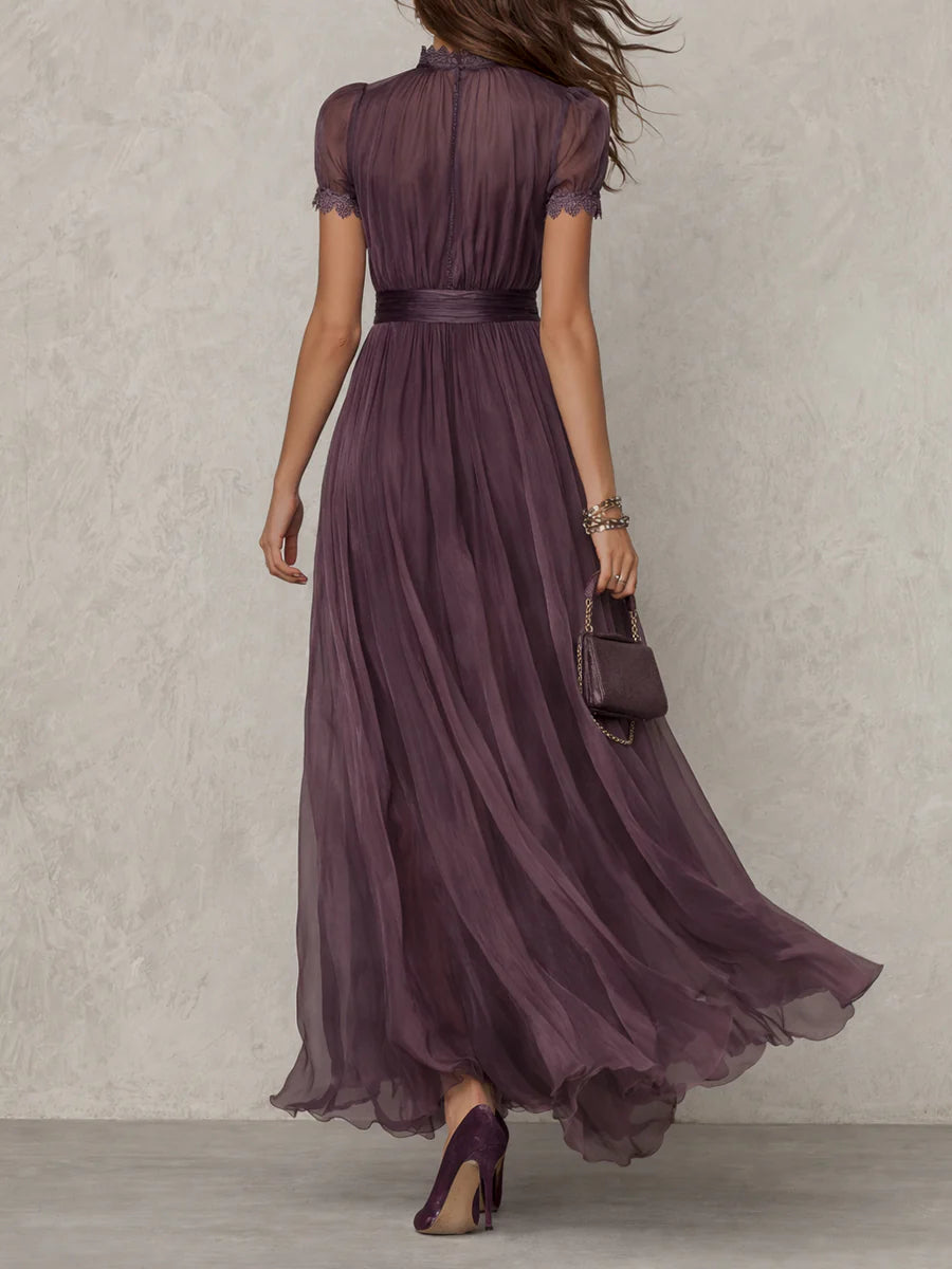 Amélie | Chiffon Lace Maxi Dress