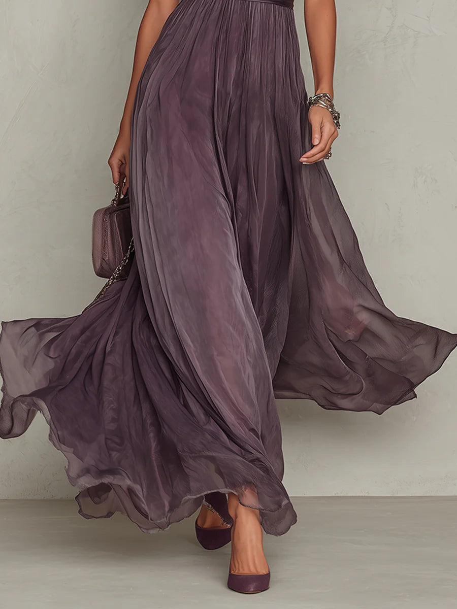 Amélie | Chiffon Lace Maxi Dress